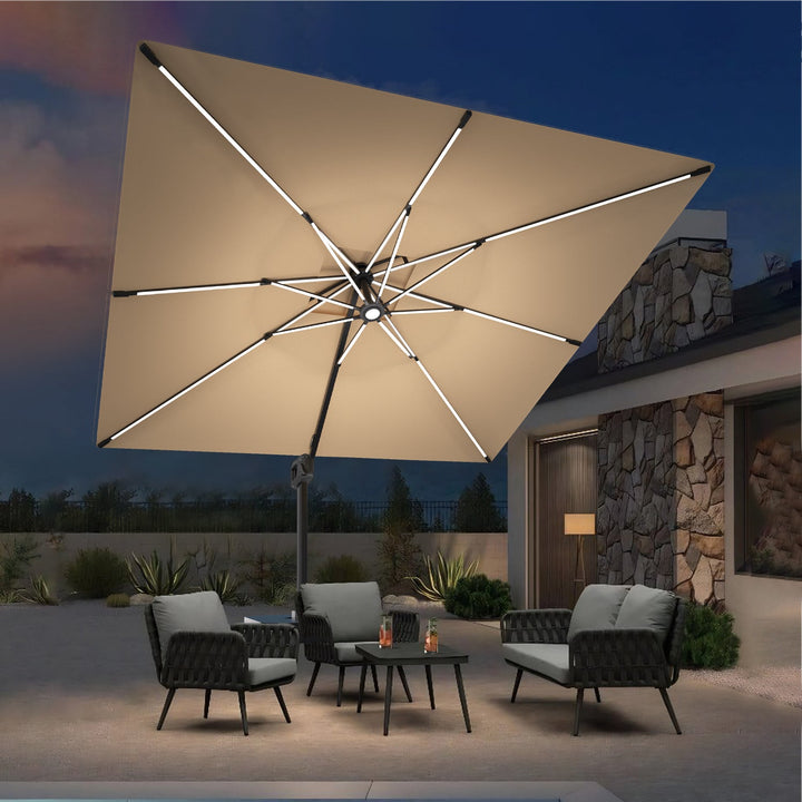 Horizon LED Cantilever Umbrella